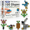 TOSY Magnet Fidget Spinner Mini - 8 Blocks, 3in1 Toy: Transformable Fidget Spinner, Infinity Cube, 2x2 Puzzle Cube, Easter Basket Stuffers Gift for Kids/Adult, STEM Sensory Stress Relief Toy, 2-Pack