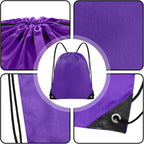 Grneric Drawstring Bags Bulk 14 Pcs Drawstring Backpack Bulk Cinch Bag Sackpack for Men Women Gym (Purple)