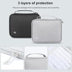 RFID Blocking Travel Wallet, RFID Passport Wallet for Women/Men,Tote Passport Holder for Travel Family, Waterproof Passport Holders Bag,Travel Document Organizer Credit Cards Case(Grey-Large)