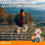 Orvis Pet Travel Collapsible Feeder with Food + Water Dish, 2-in-1, BPA Free, Food-Grade Silicone | Space-Saving Pet Travel Bowls, Nonslip Bottom + Carabiner Clip