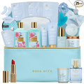 25 Pcs Mother's Day Gift, Bath & Body Gift Basket Set for Women, Skin Care Set, Self Care Spa Gift Basket, Cosmetic Bag, Necklace, Bath Bomb, Christmas, Valentine's, Birthday, Wife, Mom