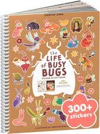 The Life of Busy Bugs 300+ Sticker Book for Girls by Cupkin Toddler Road Trip Activity Coloring + Sticker Book, Road Trip Essentials, 8 Coloring Pages + Scenes for Ages 2–8 Years