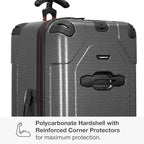Traveler's Choice Maxporter II Polycarbonate Hardside Trunk with Spinner Wheels, Gray, 31-Inch Large Trunk