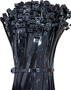 Large Zip Ties Heavy Duty Outdoor 20 Inch 250lb Extra Long Cable Ties Thick Wire Ties Big Strong Zipties Wide Plastic Zip Ties 200 Pack
