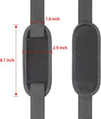 Taygeer Crossbody Strap Replacement, Universal Duffle Messenger Shoulder Bag Strap Detachable Padded Adjustable Belt with Metal Hook Clip for Briefcase Carrier Satchel Laptop Case Duffle Bag, Grey