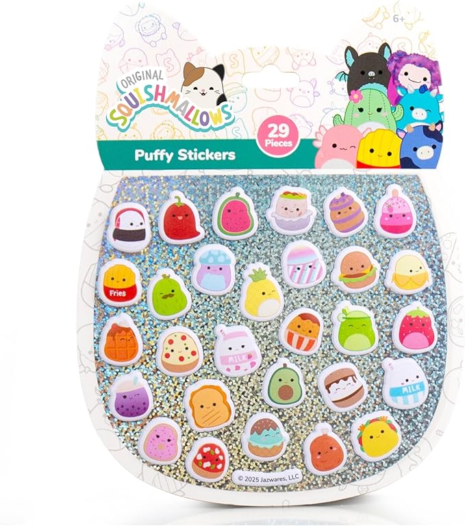 Original Squishmallows Squishy Sticker Book for Kids, Scrapbook, Journaling, Laptop Sticker Pack for Kids Crafts