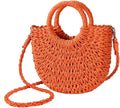 Womens Straw Beach Bag Woven Crossbody Shoulder Bags Top Handle Satchel Handbag Purse for Summer