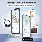Item Finders Dual System Tracker[No Monthly User Fee] Compatible with iOS and Android Air Tags Item Locator Help You Track Your Car, Keys, Wallet, Luggage and More(Batteries Not Included)