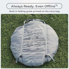 4/6 Person Easy Pop Up Tent,Camping Tent with Skylight and Rainfly,Waterproof,Quick Setup-Instant Tents for Camping Outdoor