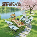 Wind Tour Portable Camping Chair Lightweight Foldable Outdoor Chair for Hiking Camp Backpacking Lawn Beach Fishing Picnic with Carry Bag (Off White)