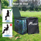 Ann Katy Upgrade XL Portable Toilet for Adults, Extra Large Portable Travel Floding Toilet, Camping Tall Toilets with Lid for Adults and Kids Compact Potty for Car,Hiking,Beach and Camping