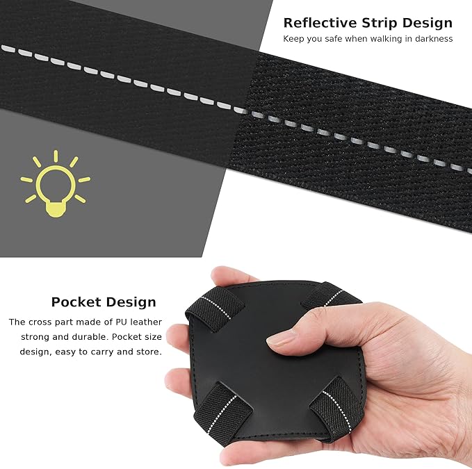 Travelkin Luggage Straps for Suitcases, Luggage Bungee Straps for Attaching Bags, Travel Essentials for Suitcases Add a Bag (Black)