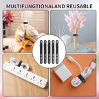 Oligei 25 Pcs Silicone Cable Ties, Cable Ties Reusable, High Elasticity Cord Wraps for Electrical Cords, Cord Organizer for Earphone, Phone Charger(Black)
