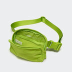 Pander Two Way Zipper Fanny Pack Nylon Everywhere Belt Bag for Women, Water Repellent Waist Packs, Crossbody Bags with Adjustable Strap(Grape Green).