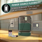 Energizer S-500 Hybrid Power Camping Lantern, Solar, Rechargeable, or AA Battery Powered, IPX4 Water Resistant Bright LED Lantern
