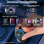 6 Pack USB C Car Charger, Ancekoy 38W Dual USB-C + USB-A Car Charger Adapter Fast Charge PD/QC 3.0 Cigarette Lighter Adapter USB Charger Plug for iPhone 17/16/15/14/13/12/11/Pro Max, iPad, Samsung