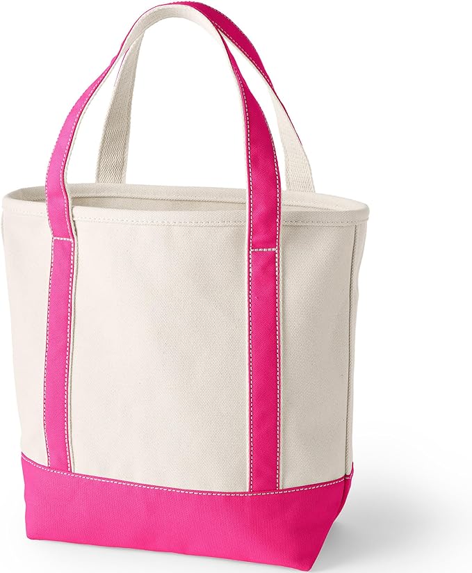 Lands' End Open Top Canvas Tote Bag