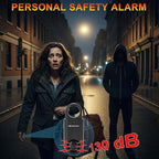 2 Pack Personal Safety Alarm 130db User-Replaceable Battery SOS Emergency Loud Sound Siren Keychain Alert for Women, College Students, Children, Night Runner, Hiking, Camp, Bear Alarm. Black
