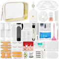 Travel Kit For Wedding And Honeymoon Emergency 32 Essential Items All In One Personal Care Set Toiletry Kit For Couples (Opaline White)