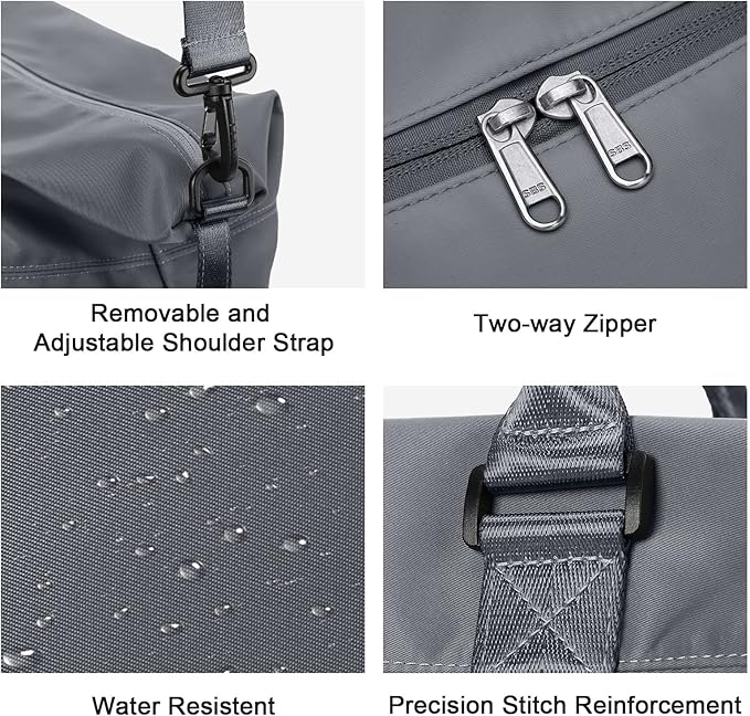 HYC00 Travel Duffel Bag,Carry-on Overnight Weekender Bags for Women,Sports Tote Gym Bag with Wet Pocket
