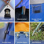 ASFANES Sundome Camping Tent with Rainfly, 2/4/6/10 Person Tent Sets Up in 10 Mins, Weatherproof Shelter for Camping, Festivals, Backyard, Sleepovers, & More