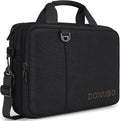 DOMISO 15.6 inch Laptop Bag Business Briefcase Water-resistant Notebook Messenger Shoulder Bag for 15.6" ASUS ZenBook Chromebook 15/Lenovo Ideapad ThinkPad/HP Pavilion 15 Envy 15,Black