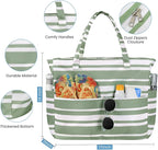 Trifabricy Beach Bags for Women Waterproof Sandproof Women Tote Bag, Large Beach Bag with Zipper for Gym Travel Vocation