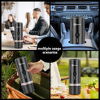 Black Fast 3-Minute Portable Espresso Maker - Self-Heating Rich Espresso Anywhere with Included Travel Case Works with Capsules & Ground Coffee - Includes Travel Case Perfect for Travel, Camping