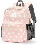 STEAMEDBUN Corduroy Toddler Backpack for Girls Boys 2-4, Kids Preschool Backpack for Kindergarten - Polka Dot