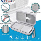 khanka Travel Case for Anker Power Bank, 20,000mAh Portable Charger,Case Only (White)