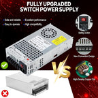 VAYALT 24V 20.8A 500W DC Switching Power Supply, Universal Regulated Switching AC 110V/220V to DC 24V Transformer, 24V Power Supply for Industrial, CCTV, Computer Project, 3D Printer, LED Strip Light