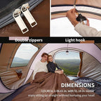 EchoSmile Pop Up Camping Tent, 2/4/6 Person Easy Setup Tent, Water Resistant Dome, Portable with Carry Bag