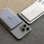 Baseus Picogo Power Bank, 0.3" Ultra Slim 5000mAh MagSafe Portable Charger, Card-Size Magnetic Battery Pack with USB-C Braided Cable, Alloy Wireless Charger for iPhone 17 Pro Max/17 Air/16/15/14/13/12
