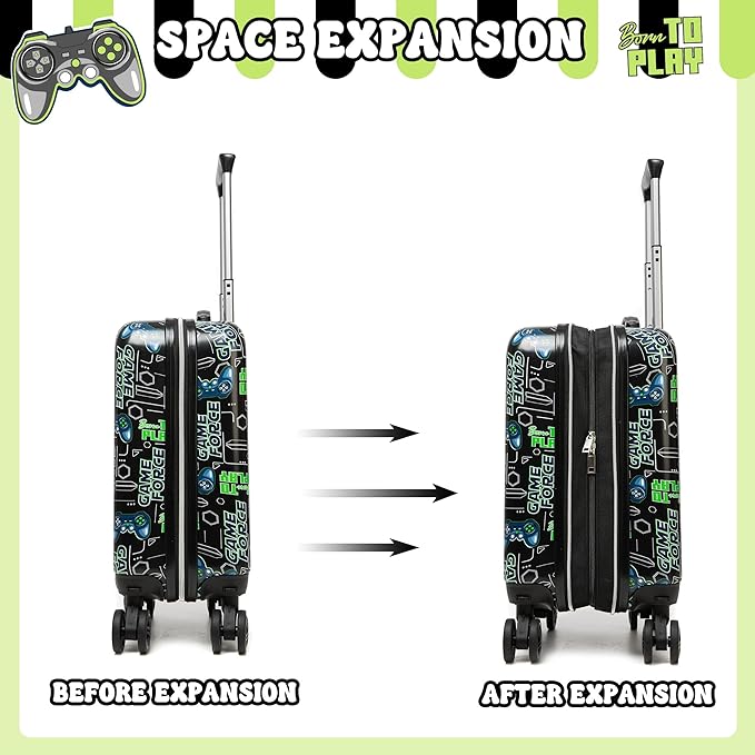 Kids Luggage Set 2 Piece 16'' Hardside Spinner Wheels Carry On Airline Approved