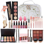 FantasyDay All-in-one Holiday Make up Gift Set | Makeup Kit for Women Full Kit Essential Starter Bundle Include Eyeshadow Palette Lipstick Blush Foundation Concealer Face Powder Mascara Lipgloss Brush