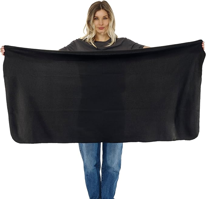 Lewis N. Clark Ultimate Comfort Set + Portable Travel Kit for Airplane, Includes Inflatable Pillow + Zippered Carrying Case, Cozy Fleece Blanket, Eye Mask for Sleeping & Foam Ear Plugs, Black