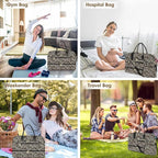 Travel Duffle Bag Weekender for Women - Carry-On Overnight Personal Item Bag with Shoe Compartment & Wet Pocket Large Weekend Tote Bags with Toiletry Hospital Bags for Labor and Delivery