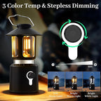 Camping Lantern Rechargeable, Telescopic 8000mAh Retro Waterproof Camping Light, Electric Lanterns for Power Outages, Vintage Hurricane Lamp for Tent Outdoor Patio RV Fishing