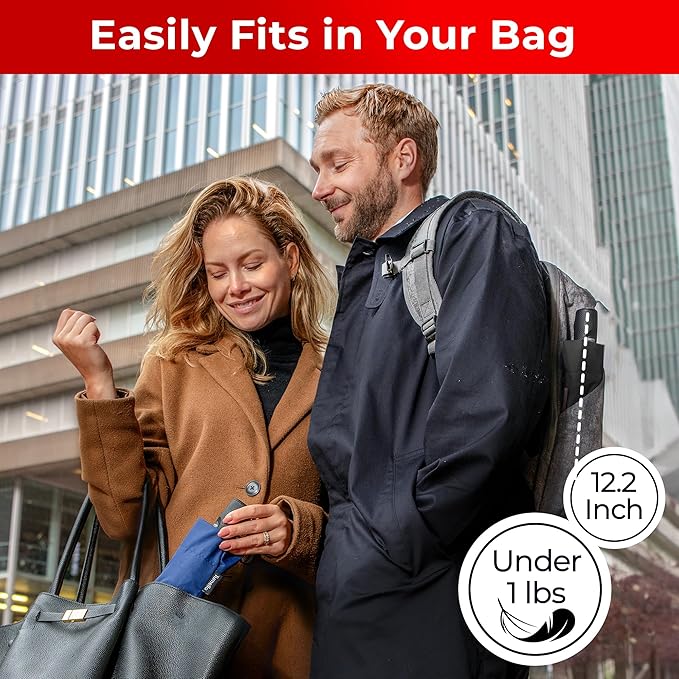 TUMELLA Inverted Windproof Umbrella, Large, Strong, Light, Portable, Automatic Reverse Folding Rain Umbrella, Durable Premium Grip, Fits Car & Backpack