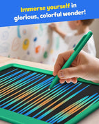 TEKFUN 12 Inch LCD Writing Tablet for Kids, Coloring Drawing Pad, Mess Free Doodle Board, Airplane Travel Toys for Boys and Toddlers, Road Trip Essentials, Gifts for 3-8 Year Old Girls(DarkGreen)