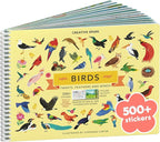 Cupkin Bird Sticker Book Activity for Kids, Toddler Airplane Travel Essentials, 500+ Parrot Stickers + 12 Scenes + 12 Coloring Book Pages, Bird Lover Kids Gift, Kid Crafts for Ages 2–8 Years