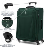Travelpro Maxlite 5 Softside Expandable Luggage with 4 Spinner Wheels, Lightweight Suitcase, Men and Women, Forest Green, 2-Piece Set (21/25)