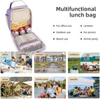Lovoeo Lunch box Lunch bag for men women Insulated Lunchbox Lunch bags for Work Picnic Travel (Purple)