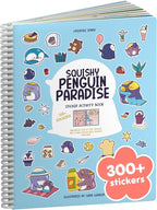 Penguin 300+ Kids Sticker Book by Cupkin Toddler Airplane Travel Coloring and Sticker Book, Road Trip Essentials, 8 Coloring Pages 8 Side by Side Scenes for Ages 2–8 Years