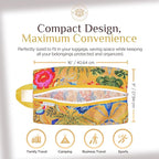 Shoe Bags for Travel - Footwear Organizer for Suitcases, Gym, Work Trips (Yellow Flower)