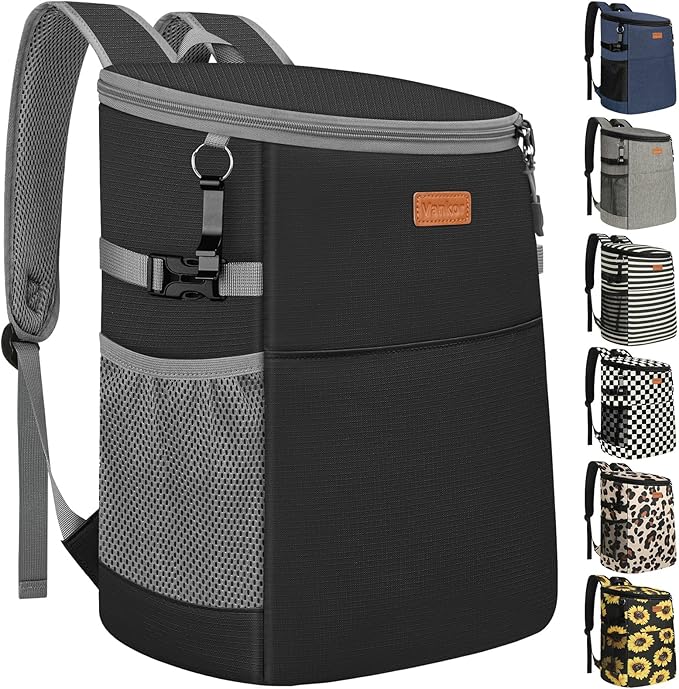 Camping Cooler Backpack 30 45 Cans, Soft Backpack Coolers Insulated Leak Proof Travel Cooler Bag Waterproof Lunch Picnic Beach Work Trip Thermal Bag Drink Beverage Beer Bag Cooler