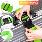 Luggage Straps for Suitcases TSA Approved, Travel Belt Suitcase Belt, Suitcase Straps TSA Approved, Luggage Belt Strap TSA Approved, Travel Straps for Luggage, 4Pcs Luggage Band Orange, Green