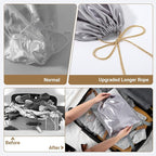 Ewen 3pcs Satin Drawstring Dustbags for Handbags with Blank Tags, Dustproof Travel Essentials Organizer Pouch in Small Medium Large Sizes, Packing Bag Set for Home Storage Jewelry Shoes Organization