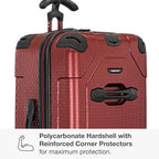 Traveler's Choice Maxporter II Polycarbonate Hardside Trunk with Spinner Wheels, Red, 28-Inch Medium Trunk