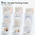9 Set Packing Cubes for Travel, Gifts for Women Mom,Anti-Tearing Suitcase Organizer,OlarHike Vacation Essentials & Accessories for Cruise Ship